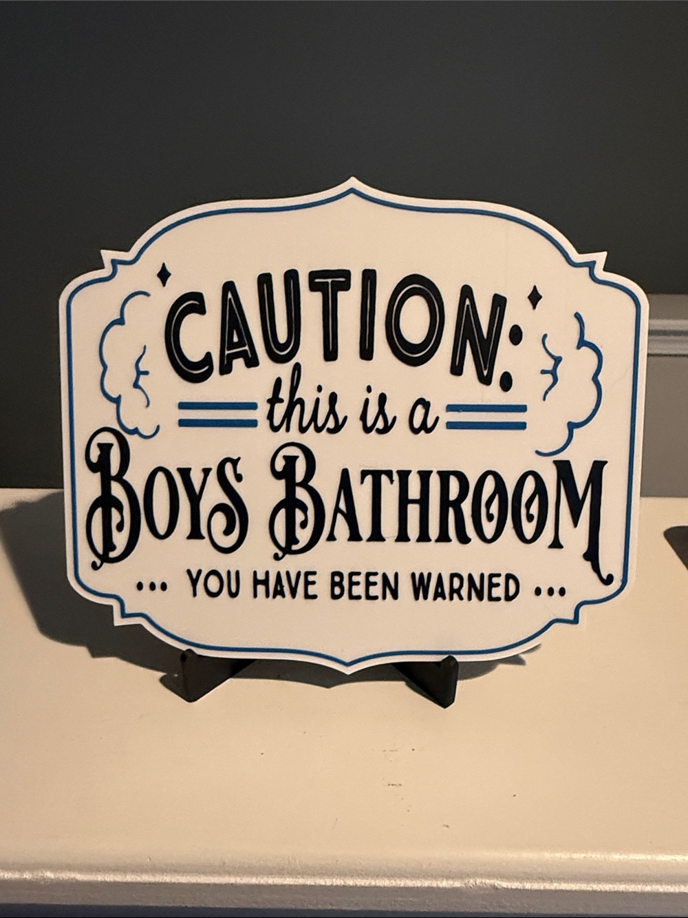 Funny Bathroom Wall Sign Set - with display stands - Picture 8 of 11